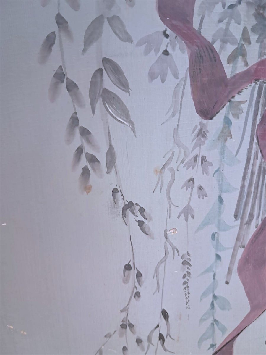 Wooden Folding Screen, Late 19th Century-photo-5