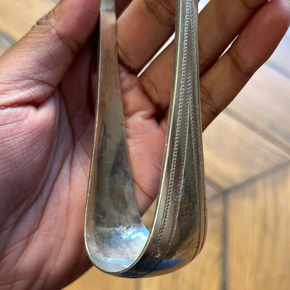 Solid Silver Asparagus Tongs, 19th Century -photo-5