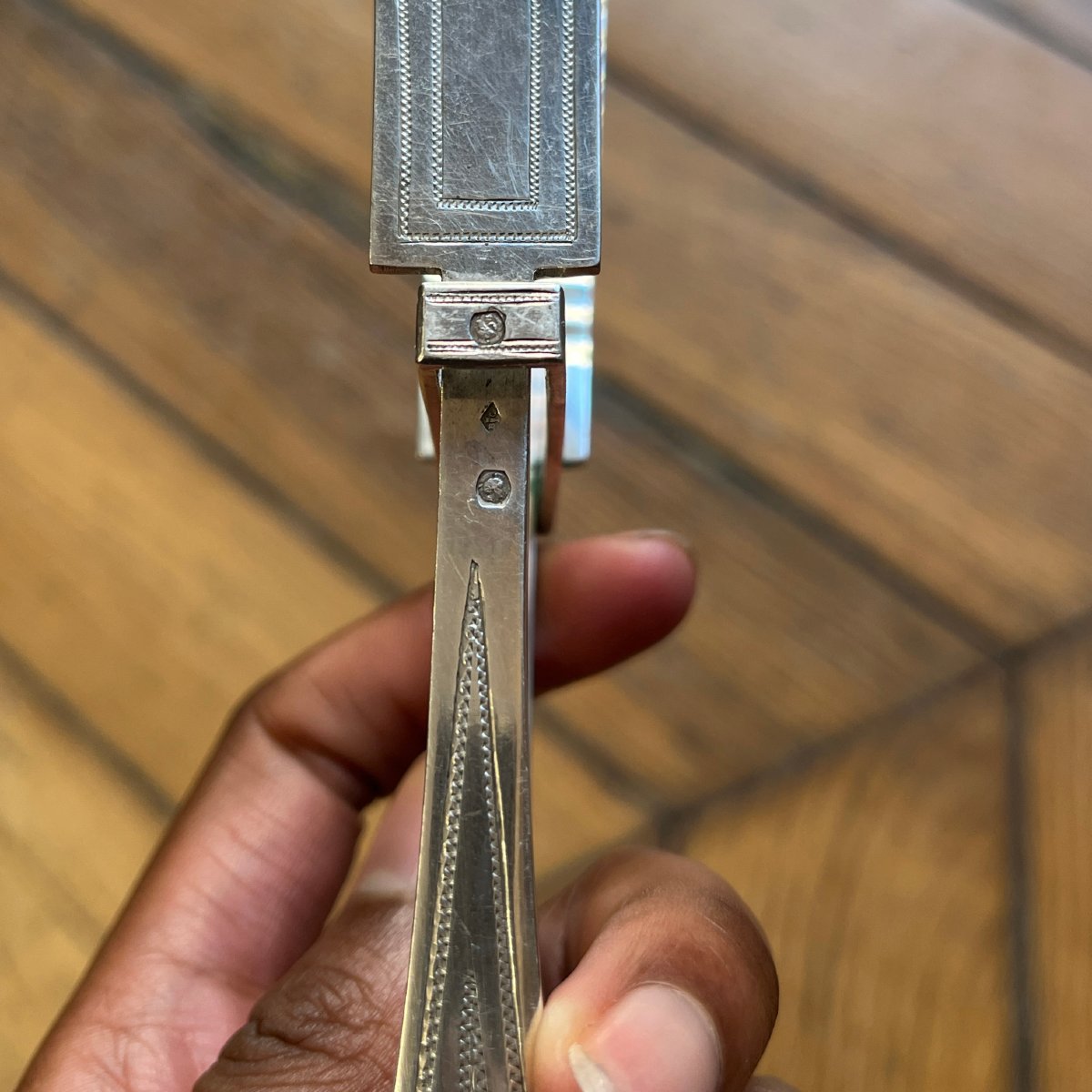 Solid Silver Asparagus Tongs, 19th Century -photo-8