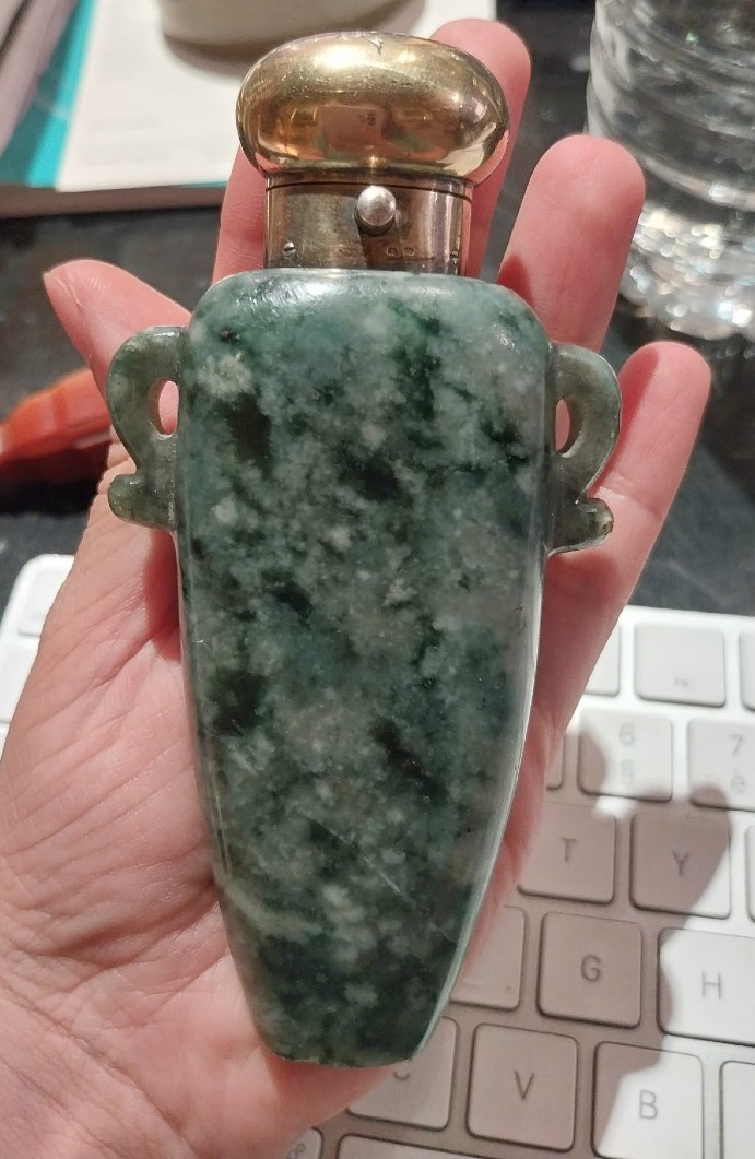 Flacon à parfum en agate mousse, XXe-photo-4