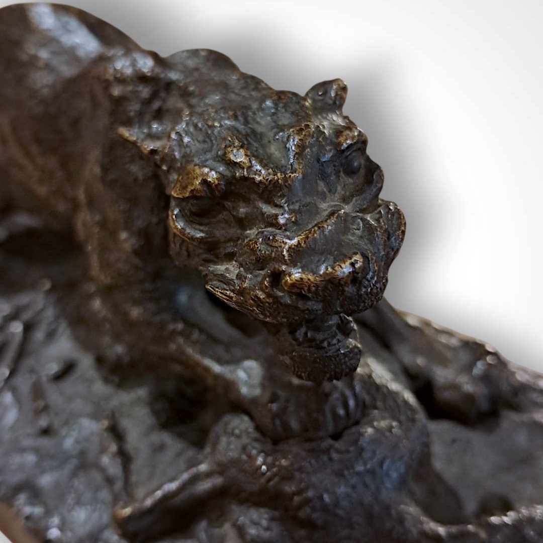 Pierre-jules Mêne, Panther Of Constantine And Gazelle, Bronze, Antique Cast, 19th Century-photo-3