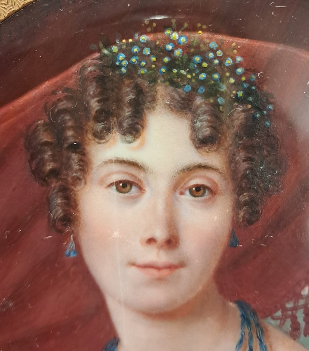 Rosalie Renaudin, miniature, portrait de femme, XIXe-photo-4