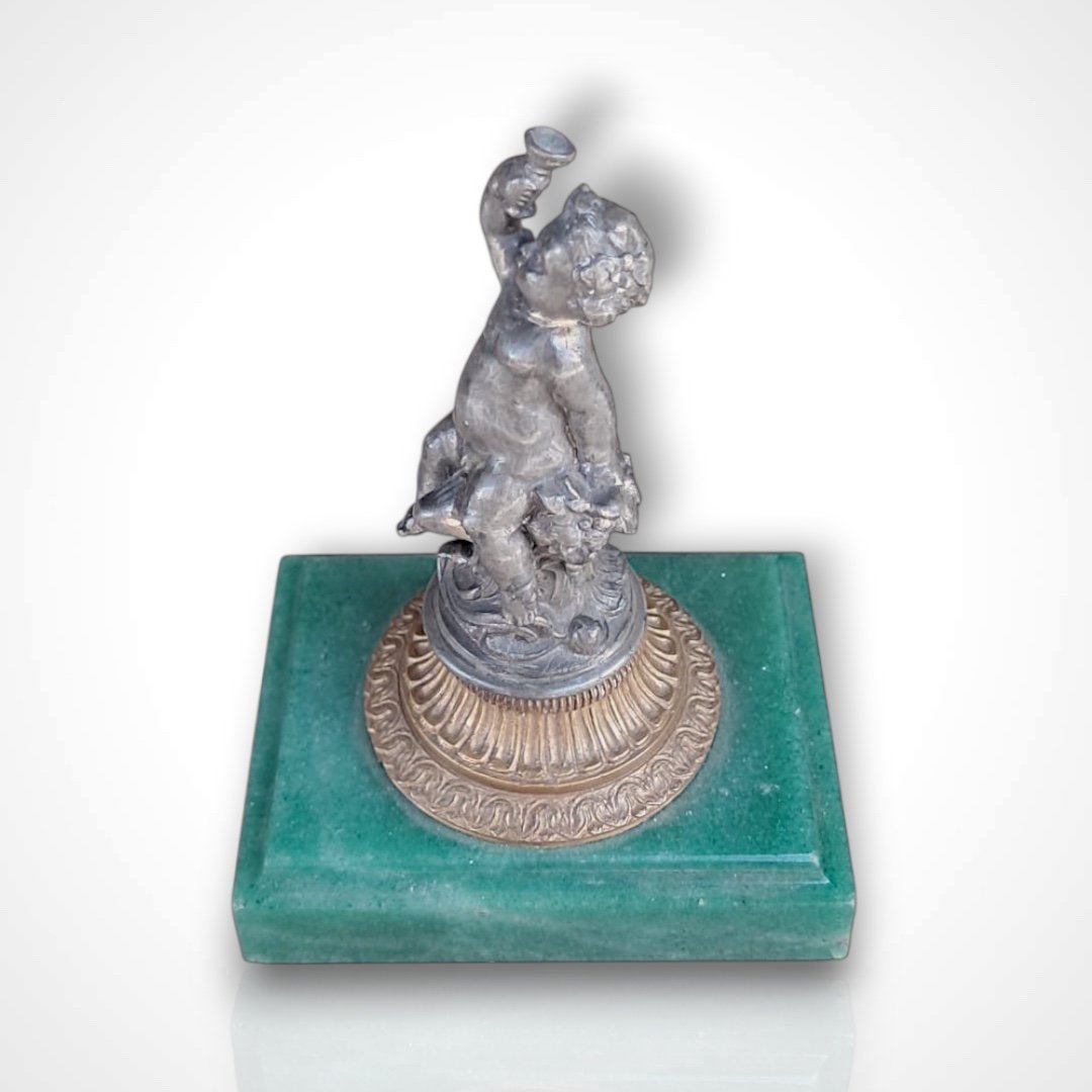 Bronze Figurine Depicting Bacchus As A Child, 19th Century-photo-3