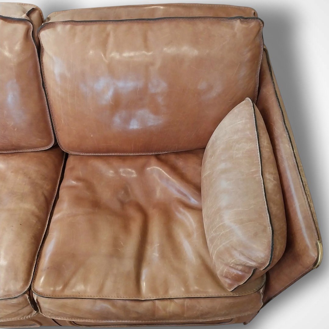 Roche Bobois, Vintage Leather Sofa, 1970s-photo-4