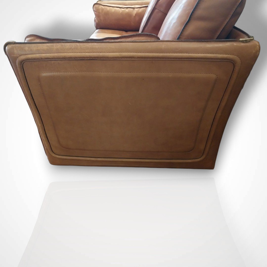 Roche Bobois, Vintage Leather Sofa, 1970s-photo-4