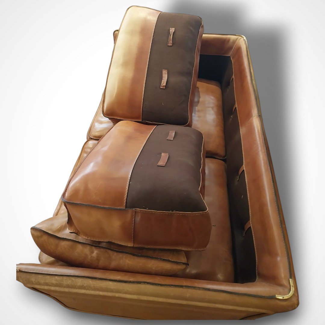 Roche Bobois, Vintage Leather Sofa, 1970s-photo-6