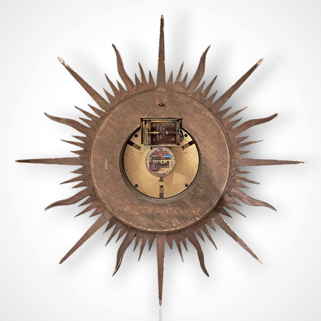 Horloge soleil en bois doré, Zenith, XXe-photo-2