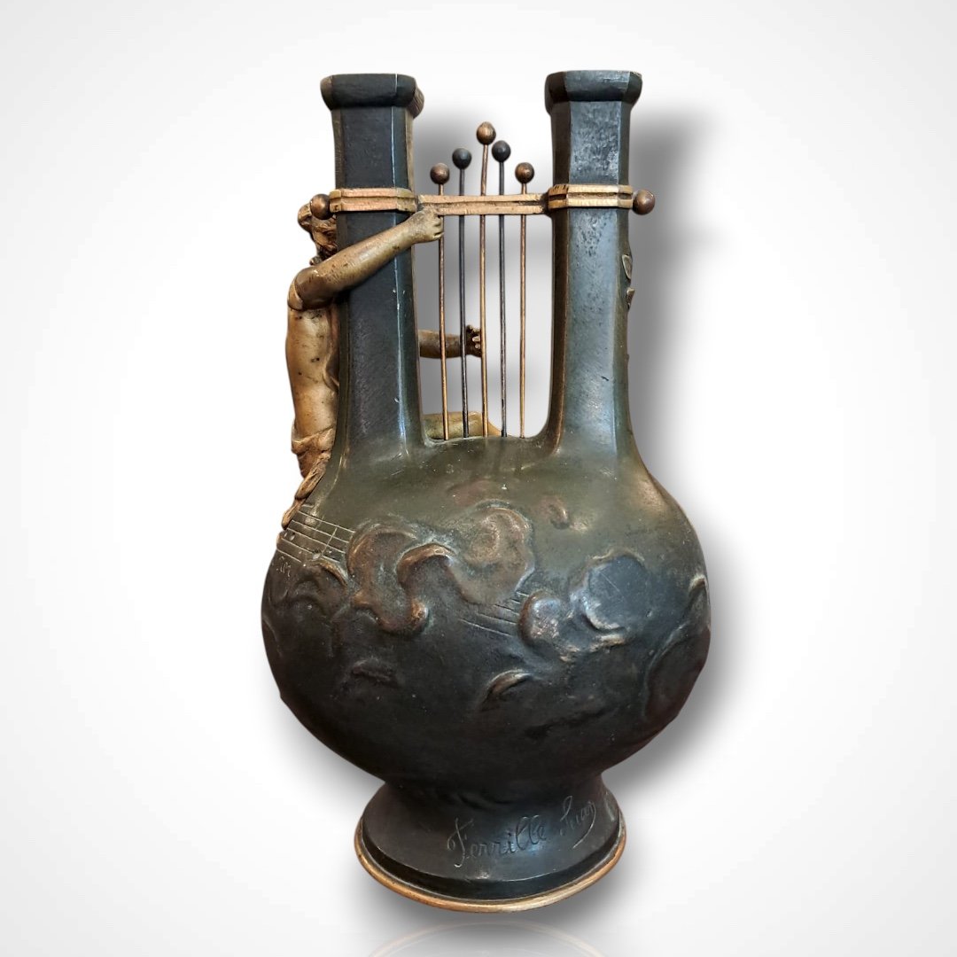 Charles Georges Ferville-Suan, vase “Au clair de la lune”, fin XIXe-début XXe-photo-4