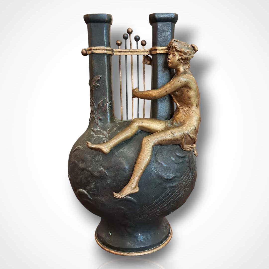 Charles Georges Ferville-Suan, vase “Au clair de la lune”, fin XIXe-début XXe