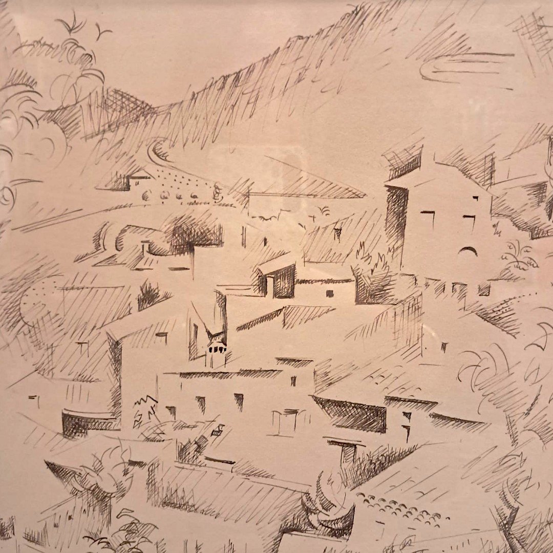 André Lhote, paysage cubiste, dessin à l’encre, XXe-photo-4