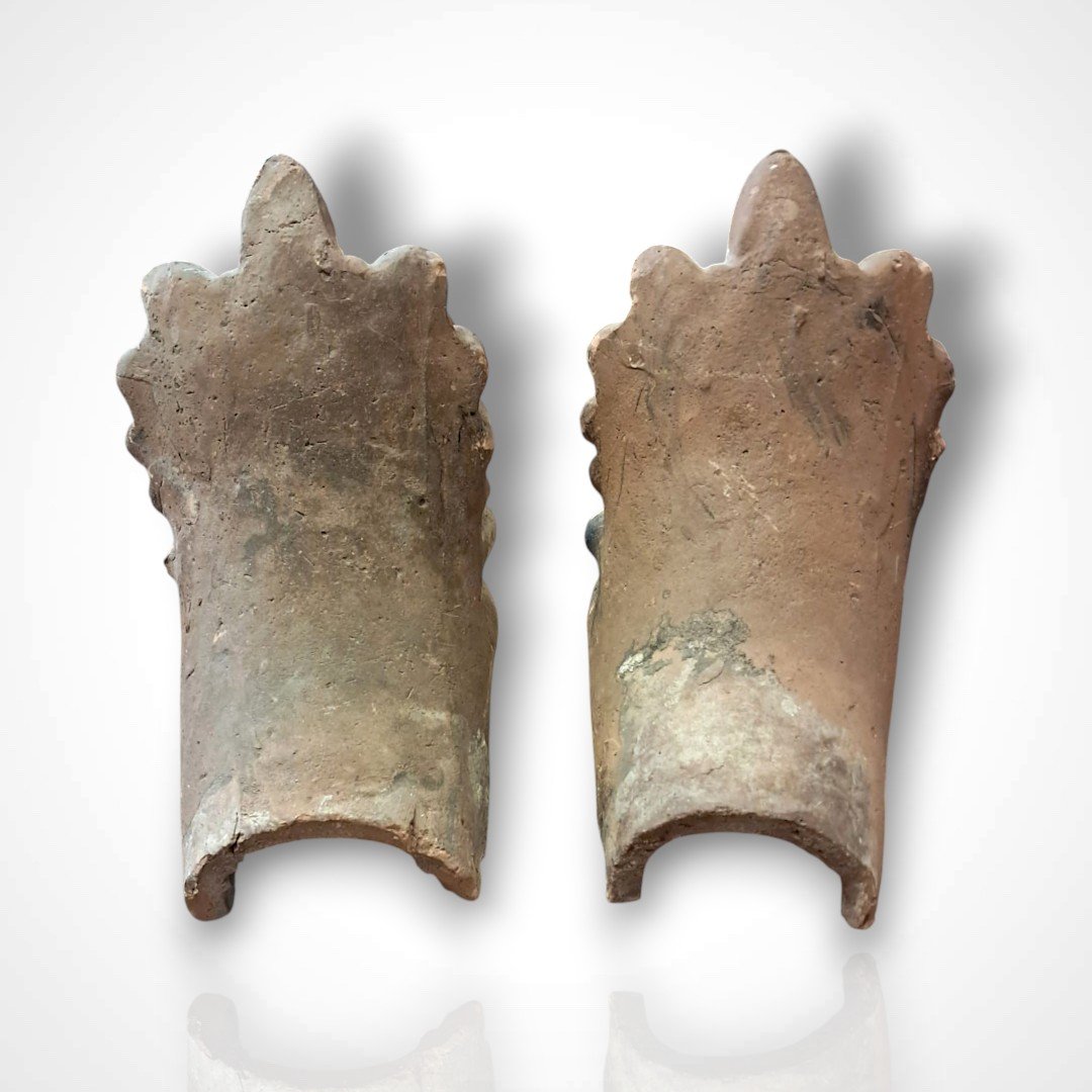 Pair Of Terracotta Antefixes-photo-2