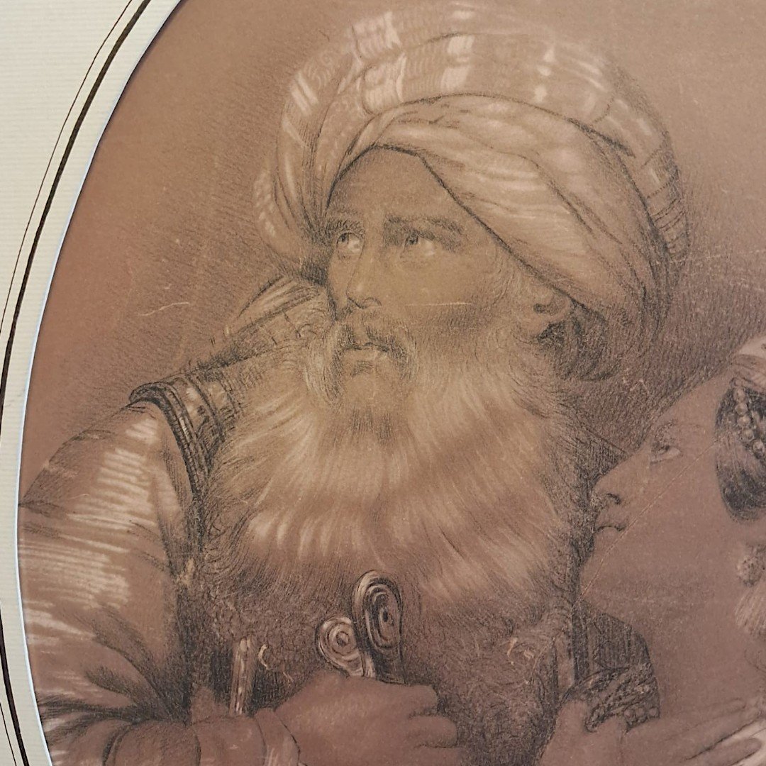 Ali Pacha et Kyra Vassiliki, dessin, XIXe -photo-3