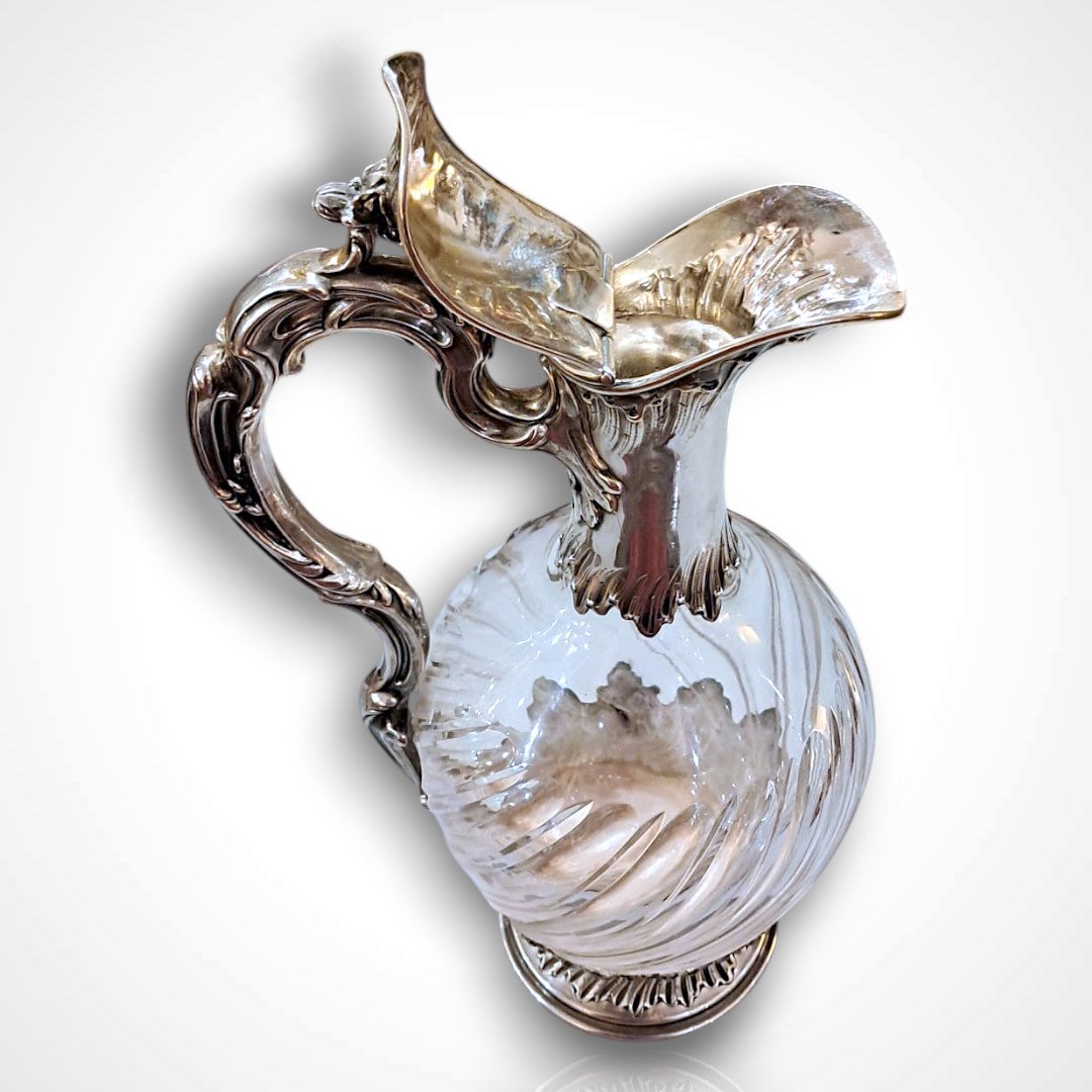 Crystal And Silver Ewer, Late 19th–early 20th Century-photo-3