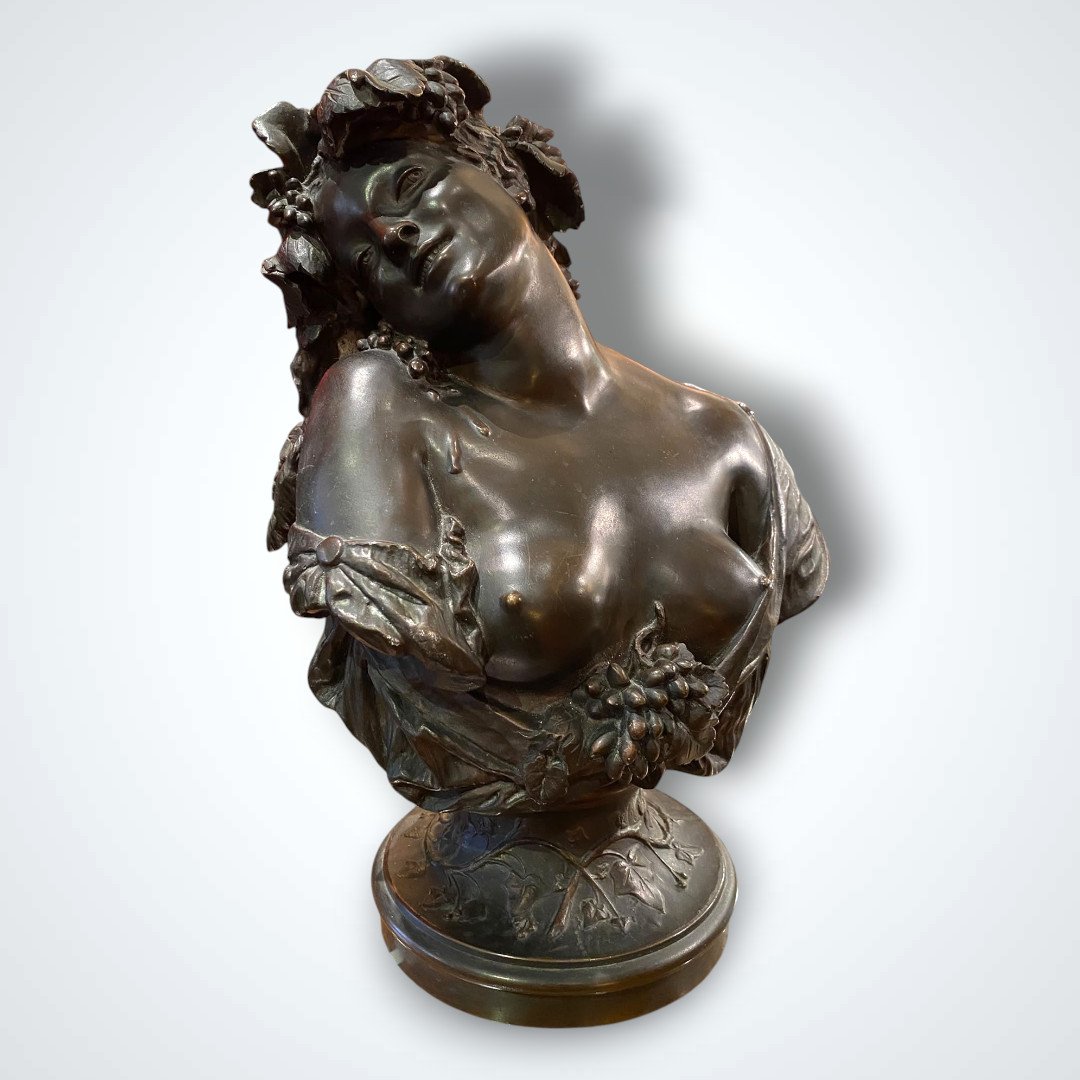 Claude Michel, dit Clodion (1738 - 1814) d’après, Bacchante, bronze, XIXe