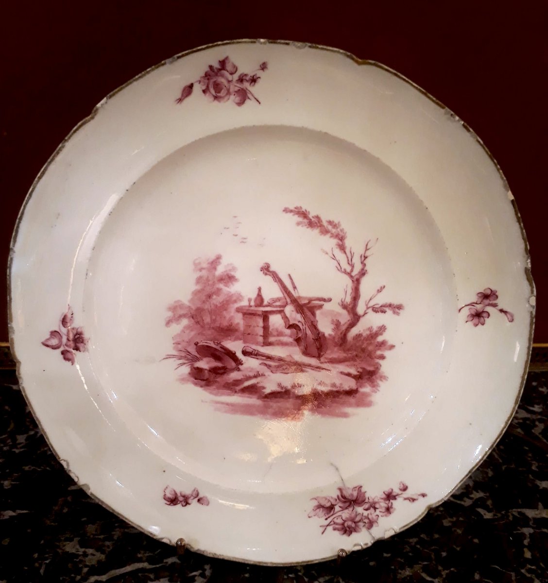 Assiette Porcelaine Vincennes 18ème Siècle