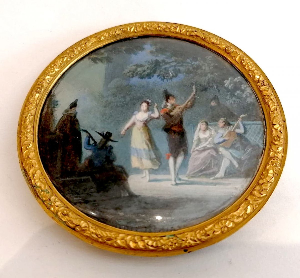 Alexandre Jean Noël (1752-1834), Miniature La Danse, XVIII ème Siècle-photo-2