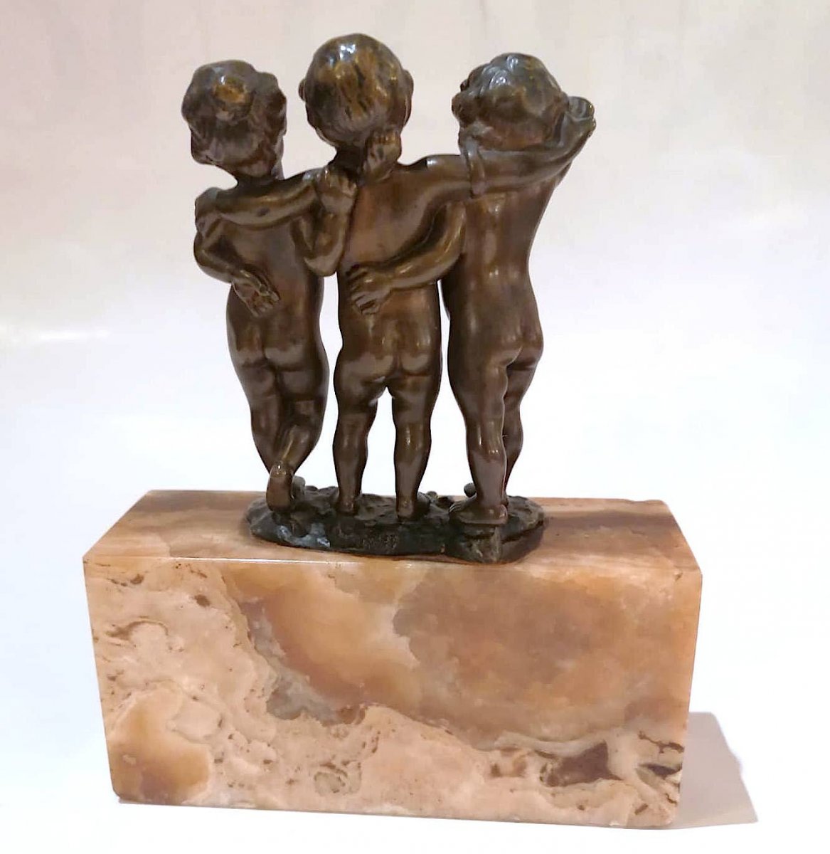 Bronze Trois Putti Par Andor Ruff -photo-3