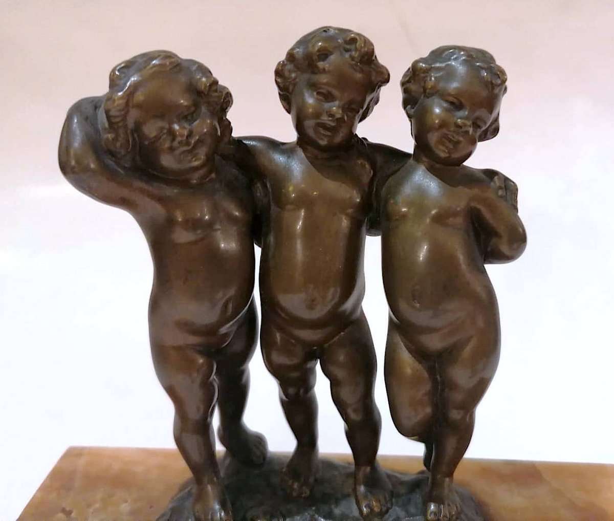 Bronze Three Putti By Andor Ruff-photo-3