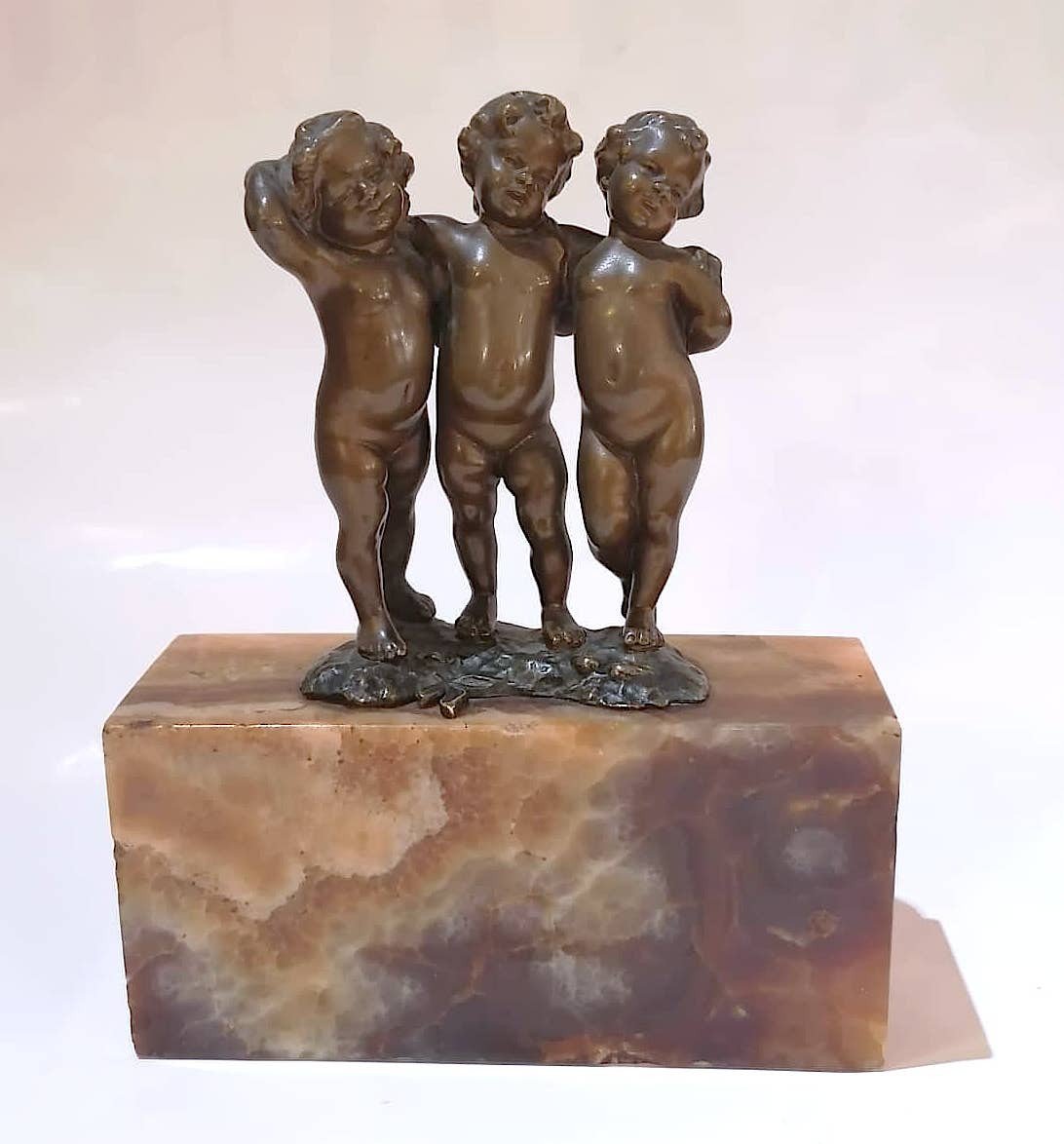 Bronze Three Putti By Andor Ruff