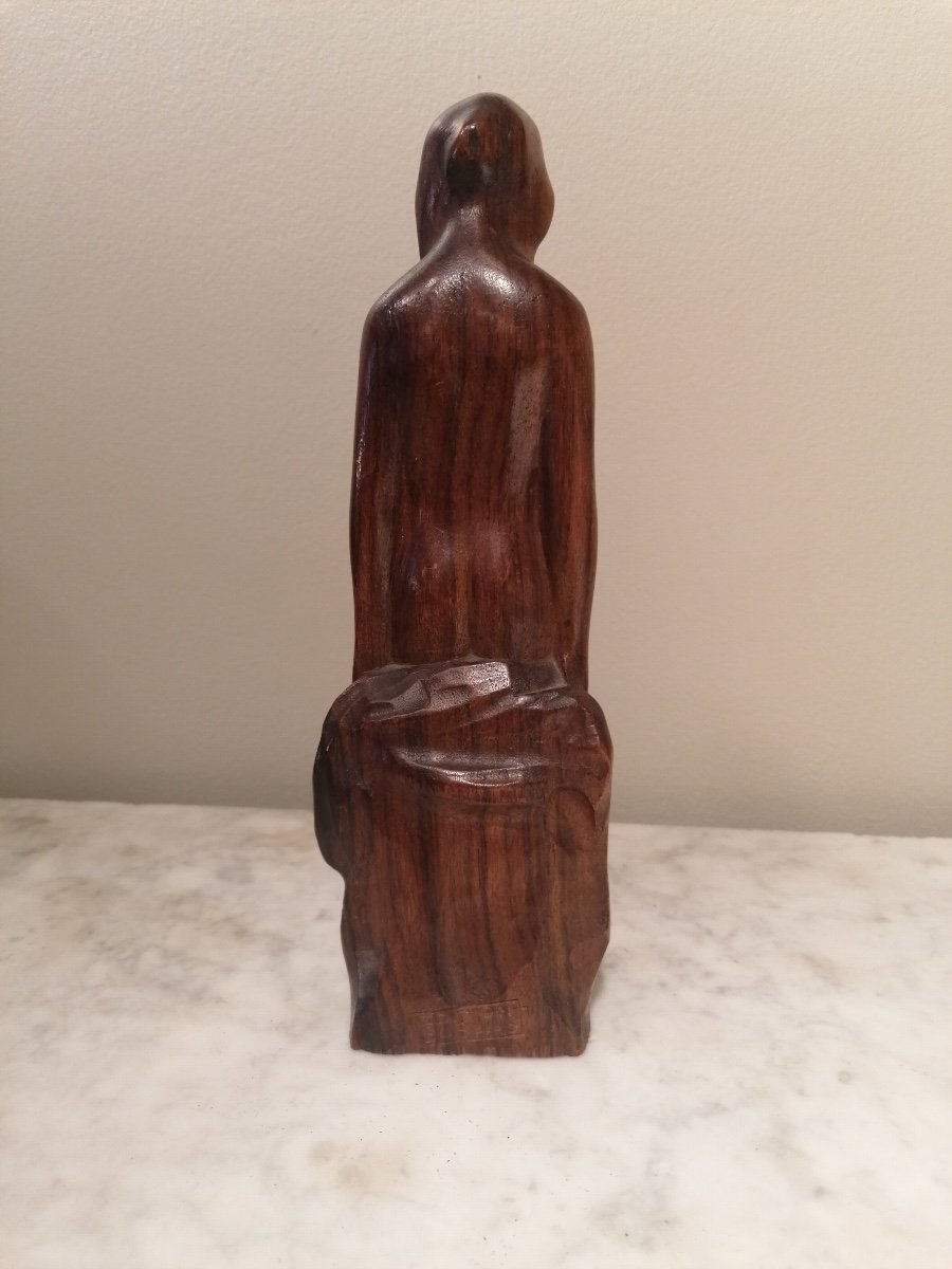 Nude In Carved Wood By Alexandru Calinescu Around 1920-photo-3