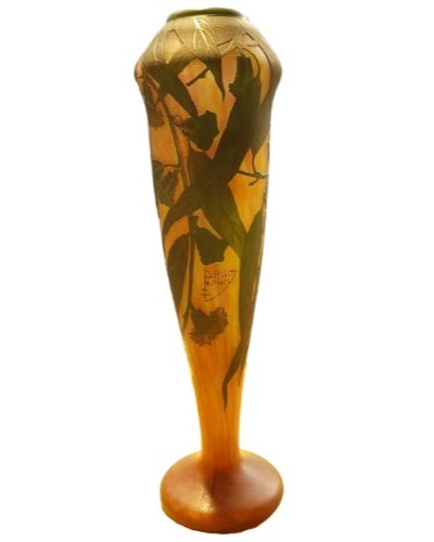 Vase En Pâte De Verre Coloré Par Daum Nancy-photo-3