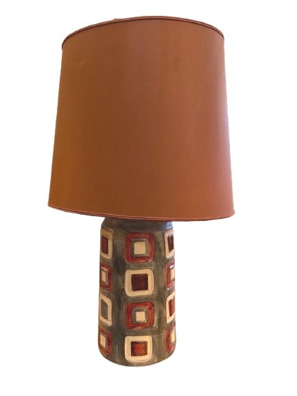 60s Painted Ceramic Lamp