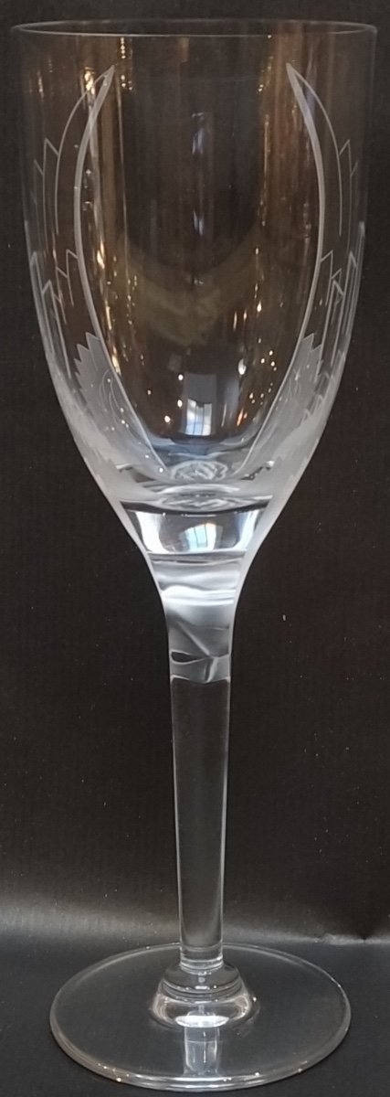 Lalique, Crystal Champagne Glass, Twentieth-photo-3