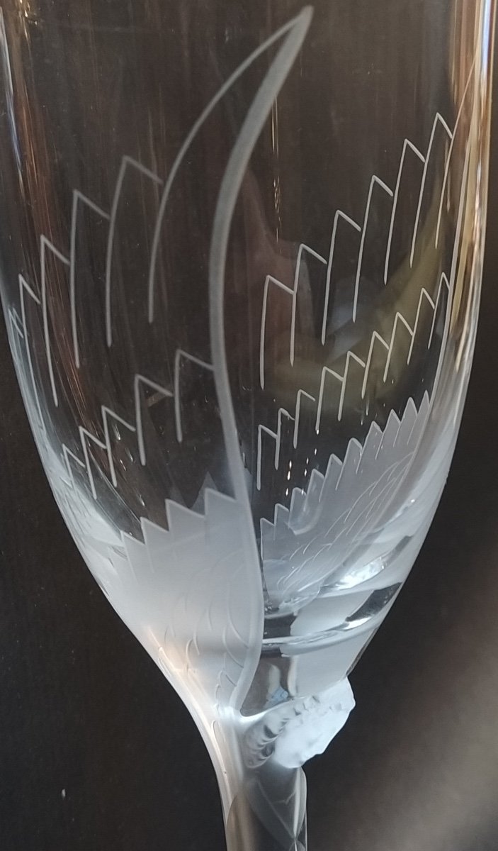 Lalique, Crystal Champagne Glass, Twentieth
