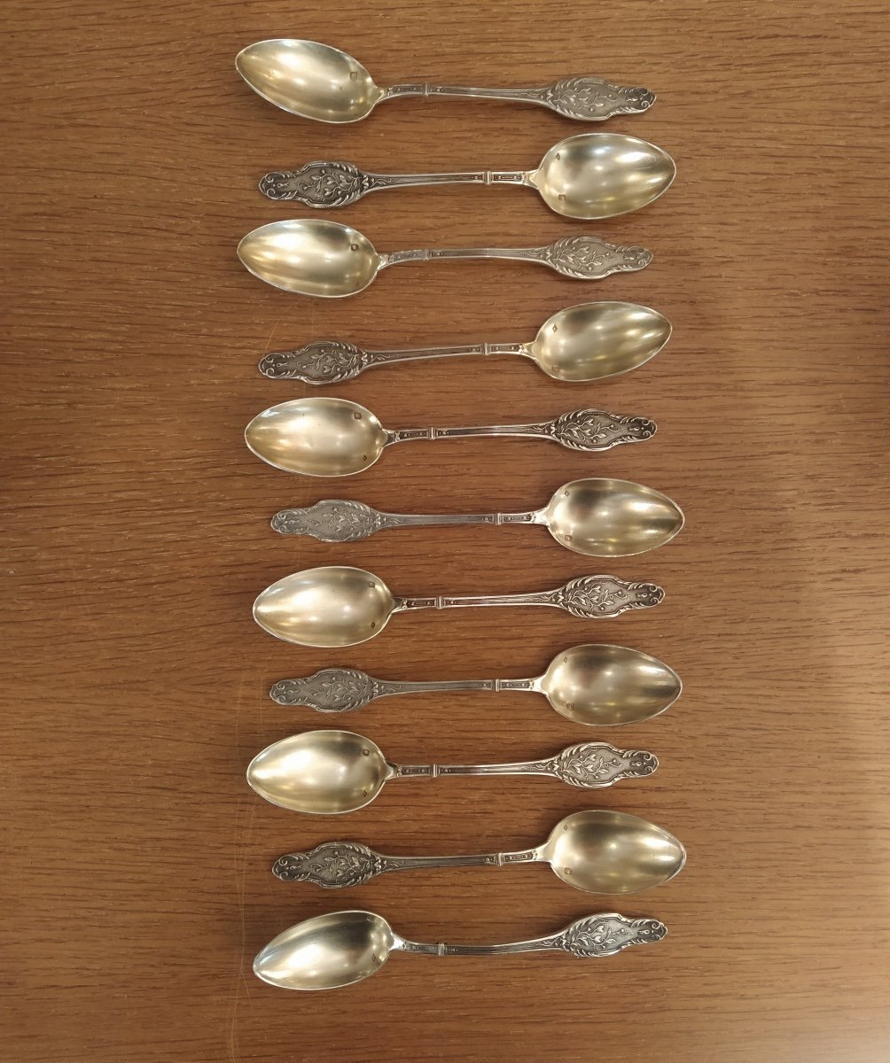 Eleven Silver Spoons, Late Nineteenth-photo-2