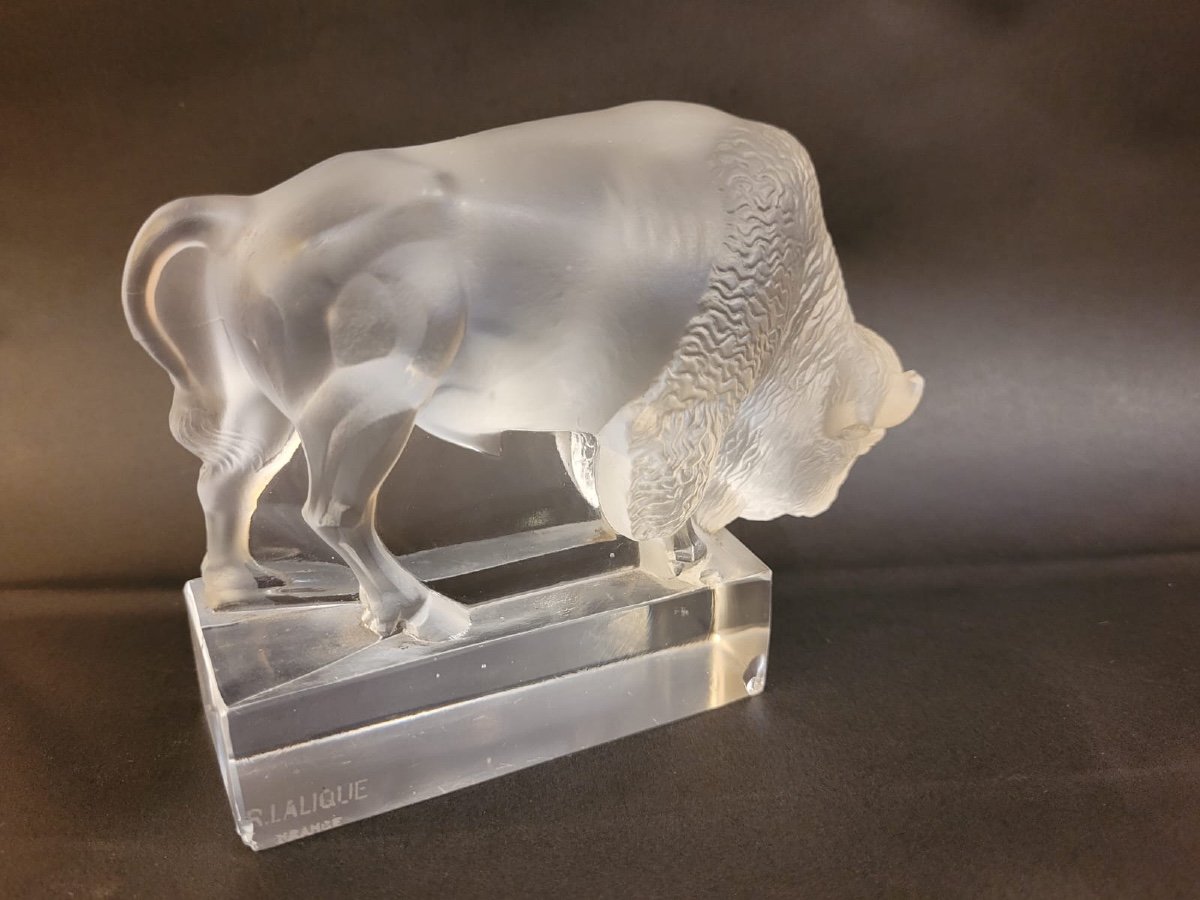  Presse Papier Bison Par René Lalique-photo-3