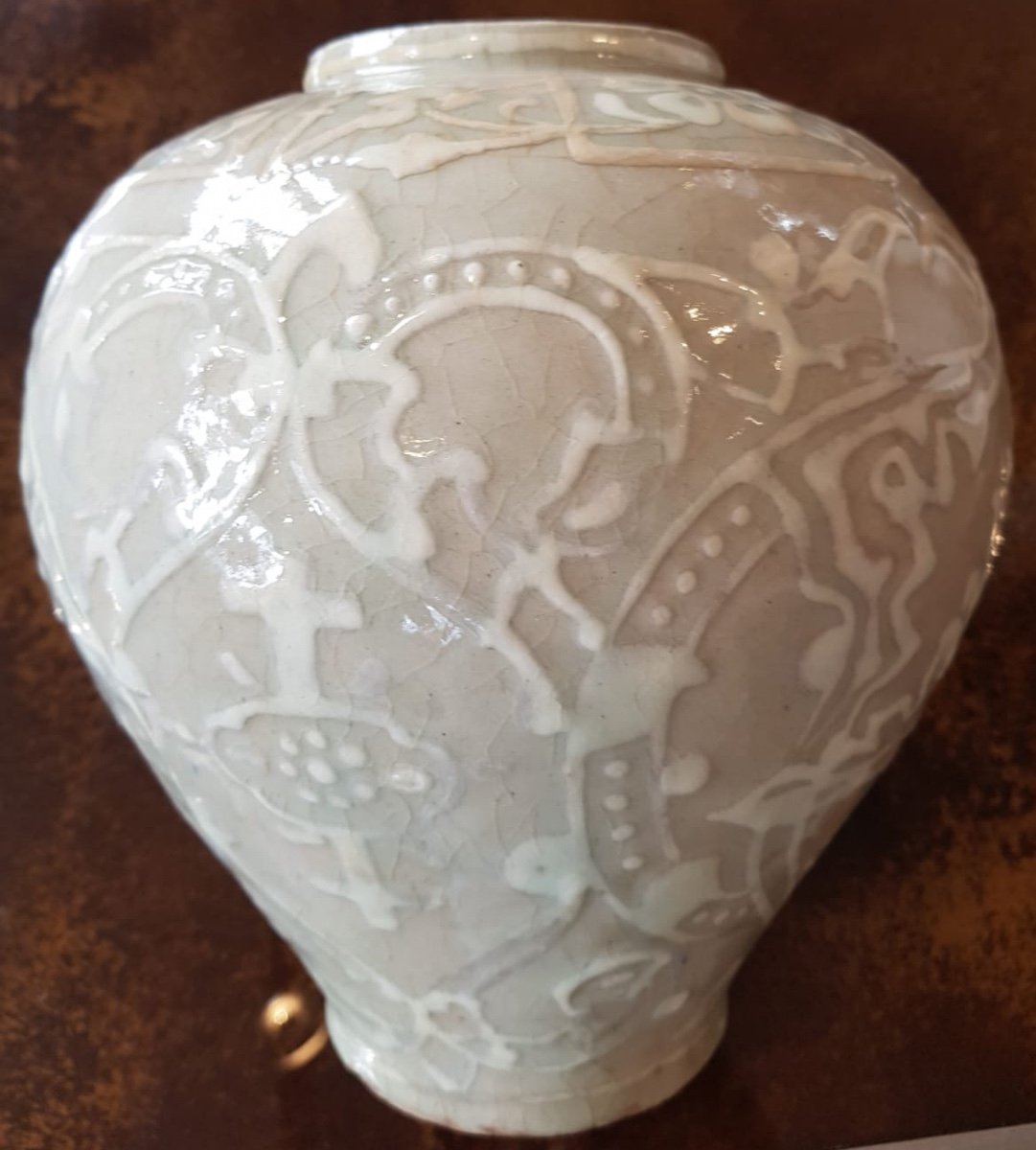 Enamelled Ceramic Vase, Persia, 19th Century