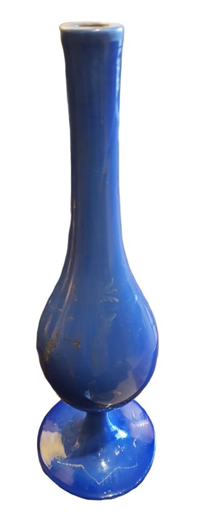 Aspersoir En Opaline Bleu, Turquie, XIXe Siècle