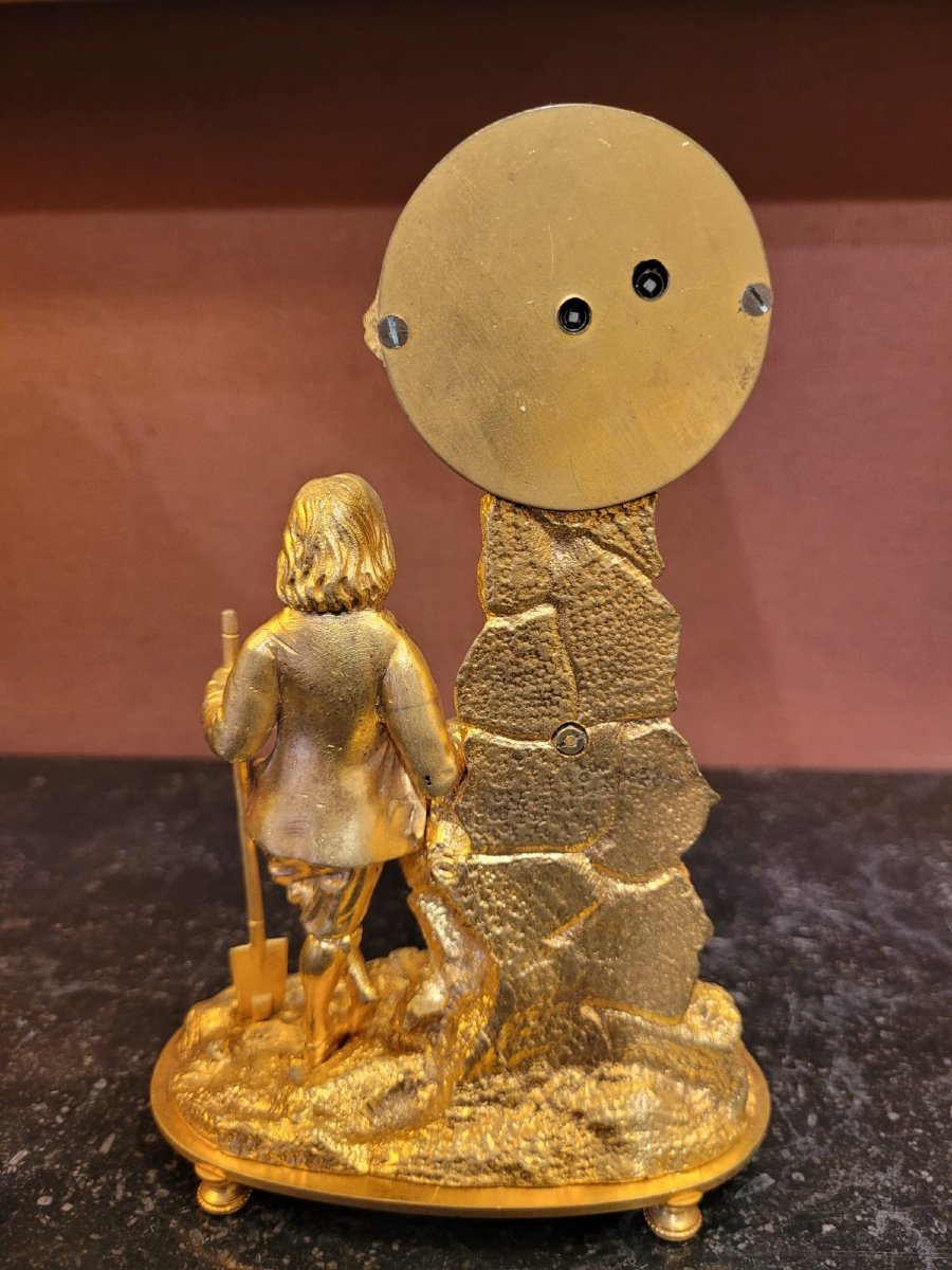 Second Empire Period "gardener" Clock-photo-3