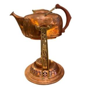 Art Nouveau Copper Teapot