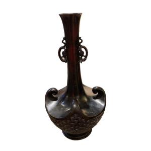 Vase Japonais En Bronze XIXe