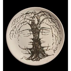 Ceramic Plate From Vallauris Jean Marais 1970