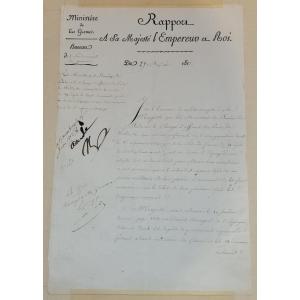 Napoleon 1st And The Duke Of Feltre, Apostille On A Report Of May 27, 1812.