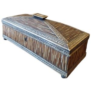 Coffret ou plumier Indien, XIXe.