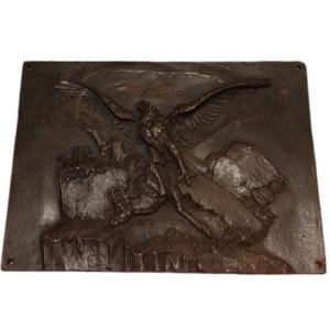 After Antoine Louis Barye (1796-1875), Bronze Bas Relief, Eagle And Its Prey, 19th