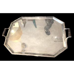 Puiforcat, Art Deco Sterling Silver Tray, 20th Century