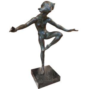 Elbert Weinberg (1928-1991), Bronze à Patine Verte, XXe