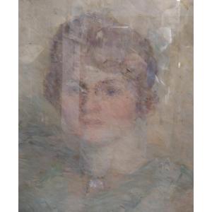 Paul-jean Martel (1879-1944), Oil On Canvas, Portrait Of A Woman, 20th.