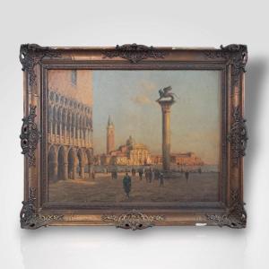 Antoine Bouvard, View Of Venice, 20th Century