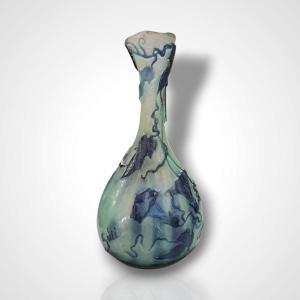 Vase en verre doublé, Gallé, début XXe