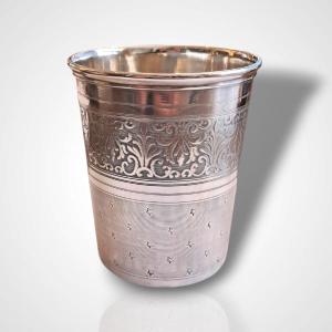 Timbale en argent massif, fin XIXe