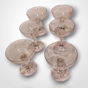 Art Deco Champagne Glasses, 20th Century