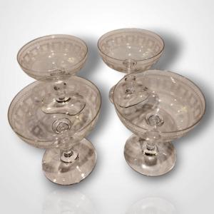 Baccarat, coupes à champagne, XXe