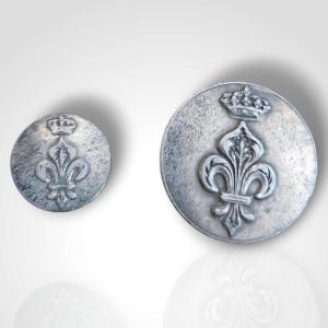 Ensemble de boutons militaires de la garde nationale 1816-1830