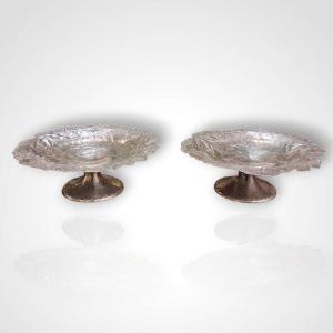 Pair Of Silver Footed Bowls, Theodore B. Starr, 19th Century