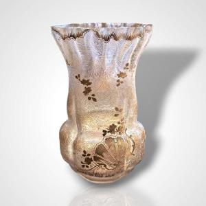 Vase en cristal, début XXe